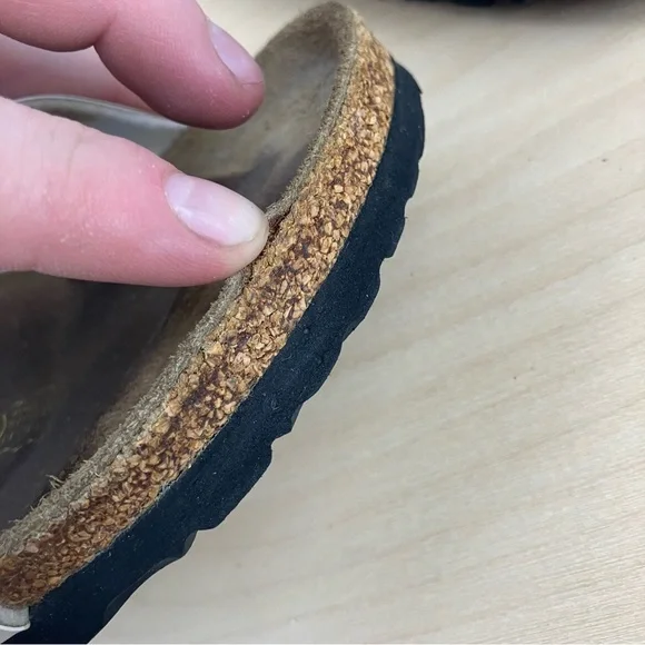 Birkenstock Women’s Size 39 / 8.0 Florida White Leather 3 Strap Cork Sandals - Picture 11 of 15